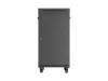 Lanberg FF01-6822-12BL 19" 22U SZÉL:600mm MÉLY:800mm MAG:1239mm lapraszerelt LCD üvegajtós fekete álló rack szekrény