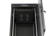 Lanberg FF01-6822-12BL 19" 22U SZÉL:600mm MÉLY:800mm MAG:1239mm lapraszerelt LCD üvegajtós fekete álló rack szekrény