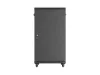 Lanberg FF01-6822-12B 19" 22U SZÉL:600mm MÉLY:800mm MAG:1159mm lapraszerelt üvegajtós fekete álló rack szekrény