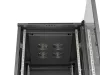 Lanberg FF01-6822-12B 19" 22U SZÉL:600mm MÉLY:800mm MAG:1159mm lapraszerelt üvegajtós fekete álló rack szekrény