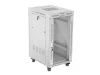 Lanberg FF01-6822-12SL 19" 22U SZÉL:600mm MÉLY:800mm MAG:1233mm lapraszerelt LCD üvegajtós szürke álló rack szekrény