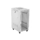 Lanberg FF01-6822-12SL 19" 22U SZÉL:600mm MÉLY:800mm MAG:1233mm lapraszerelt LCD üvegajtós szürke álló rack szekrény
