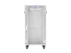Lanberg FF01-6822-12SL 19" 22U SZÉL:600mm MÉLY:800mm MAG:1233mm lapraszerelt LCD üvegajtós szürke álló rack szekrény