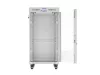 Lanberg FF01-6822-12SL 19" 22U SZÉL:600mm MÉLY:800mm MAG:1233mm lapraszerelt LCD üvegajtós szürke álló rack szekrény