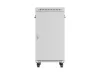 Lanberg FF01-6822-12SL 19" 22U SZÉL:600mm MÉLY:800mm MAG:1233mm lapraszerelt LCD üvegajtós szürke álló rack szekrény