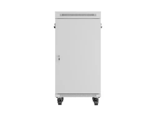 Lanberg FF01-6822-12SL 19" 22U SZÉL:600mm MÉLY:800mm MAG:1233mm lapraszerelt LCD üvegajtós szürke álló rack szekrény