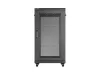 Lanberg FF01-6822-23B 19" 22U SZÉL:600mm MÉLY:800mm MAG:1159mm lapraszerelt hálós fémajtós fekete álló rack szekrény
