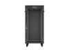 Lanberg FF01-6824-12BL 19" 42U SZÉL:600mm MÉLY:800mm MAG:1320mm lapraszerelt LCD üvegajtós fekete álló rack szekrény