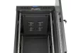 Lanberg FF01-6824-12BL 19" 42U SZÉL:600mm MÉLY:800mm MAG:1320mm lapraszerelt LCD üvegajtós fekete álló rack szekrény