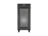 Lanberg FF01-6824-23BL 19" 42U SZÉL:600mm MÉLY:800mm MAG:1320mm lapraszerelt LCD hálós fémajtós fekete álló rack szekrény