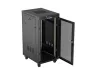 Lanberg FF01-6824-23BL 19" 42U SZÉL:600mm MÉLY:800mm MAG:1320mm lapraszerelt LCD hálós fémajtós fekete álló rack szekrény