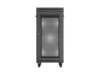 Lanberg FF01-6824-23BL 19" 42U SZÉL:600mm MÉLY:800mm MAG:1320mm lapraszerelt LCD hálós fémajtós fekete álló rack szekrény