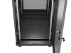 Lanberg FF01-6824-23BL 19" 42U SZÉL:600mm MÉLY:800mm MAG:1320mm lapraszerelt LCD hálós fémajtós fekete álló rack szekrény