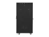 Lanberg FF01-6827-12BL 19" 27U SZÉL:600mm MÉLY:800mm MAG:1431mm lapraszerelt LCD üvegajtós fekete álló rack szekrény
