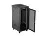 Lanberg FF01-6827-23BL 19" 27U SZÉL:600mm MÉLY:800mm MAG:1461mm lapraszerelt LCD hálós fémajtós fekete álló rack szekrény
