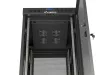 Lanberg FF01-6827-23BL 19" 27U SZÉL:600mm MÉLY:800mm MAG:1461mm lapraszerelt LCD hálós fémajtós fekete álló rack szekrény