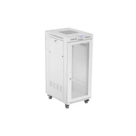   Lanberg FF01-6827-23SL 19" 27U SZÉL:600mm MÉLY:800mm MAG:1461mm lapraszerelt LCD hálós fémajtós szürke álló rack szekrény