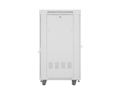 Lanberg FF01-6827-23SL 19" 27U SZÉL:600mm MÉLY:800mm MAG:1461mm lapraszerelt LCD hálós fémajtós szürke álló rack szekrény