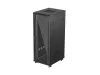 Lanberg FF01-6832-12B 19" 32U SZÉL:600mm MÉLY:800mm MAG:1603mm lapraszerelt üvegajtós fekete álló rack szekrény