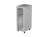 Lanberg FF01-6832-12SL 19" 32U SZÉL:600mm MÉLY:800mm MAG:1677mm lapraszerelt LCD üvegajtós szürke álló rack szekrény