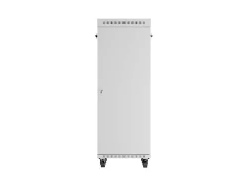 Lanberg FF01-6832-12SL 19" 32U SZÉL:600mm MÉLY:800mm MAG:1677mm lapraszerelt LCD üvegajtós szürke álló rack szekrény