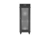 Lanberg FF01-6832-23BL 19" 32U SZÉL:600mm MÉLY:800mm MAG:1676mm lapraszerelt LCD hálós fémajtós fekete álló rack szekrény