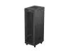 Lanberg FF01-6837-23BL 19" 37U SZÉL:600mm MÉLY:800mm MAG:1900mm lapraszerelt LCD hálós fémajtós fekete álló rack szekrény