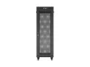 Lanberg FF01-6837-23BL 19" 37U SZÉL:600mm MÉLY:800mm MAG:1900mm lapraszerelt LCD hálós fémajtós fekete álló rack szekrény