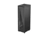 Lanberg FF01-6842-12B 19" 42U SZÉL:600mm MÉLY:800mm MAG:2047mm lapraszerelt üvegajtós fekete álló rack szekrény