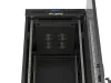 Lanberg FF01-6842-12BL 19" 42U SZÉL:600mm MÉLY:800mm MAG:2097mm lapraszerelt LCD üvegajtós fekete álló rack szekrény