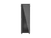 Lanberg FF01-6842-12B 19" 42U SZÉL:600mm MÉLY:800mm MAG:2047mm lapraszerelt üvegajtós fekete álló rack szekrény
