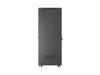 Lanberg FF01-6842-12B 19" 42U SZÉL:600mm MÉLY:800mm MAG:2047mm lapraszerelt üvegajtós fekete álló rack szekrény