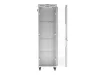 Lanberg FF01-6842-12SL 19" 42U SZÉL:600mm MÉLY:800mm MAG:2121mm lapraszerelt LCD üvegajtós szürke álló rack szekrény
