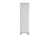 Lanberg FF01-6842-12SL 19" 42U SZÉL:600mm MÉLY:800mm MAG:2121mm lapraszerelt LCD üvegajtós szürke álló rack szekrény