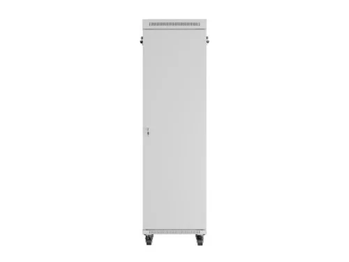 Lanberg FF01-6842-12SL 19" 42U SZÉL:600mm MÉLY:800mm MAG:2121mm lapraszerelt LCD üvegajtós szürke álló rack szekrény