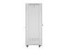 Lanberg FF01-6842-12SL 19" 42U SZÉL:600mm MÉLY:800mm MAG:2121mm lapraszerelt LCD üvegajtós szürke álló rack szekrény