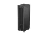 Lanberg FF01-6842-23BL 19" 42U SZÉL:600mm MÉLY:800mm MAG:2127mm lapraszerelt LCD hálós fémajtós fekete álló rack szekrény
