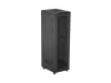 Lanberg FF01-6842-23B 19" 42U SZÉL:600mm MÉLY:800mm MAG:2047mm lapraszerelt hálós fémajtós fekete álló rack szekrény