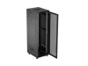 Lanberg FF01-6842-23B 19" 42U SZÉL:600mm MÉLY:800mm MAG:2047mm lapraszerelt hálós fémajtós fekete álló rack szekrény