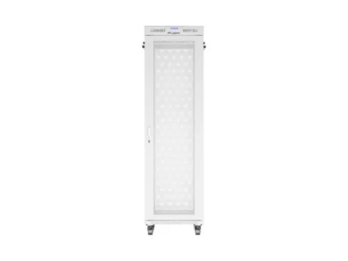 Lanberg FF01-6842-23SL 19" 42U SZÉL:600mm MÉLY:800mm MAG:2121mm lapraszerelt LCD hálós fémajtós szürke álló rack szekrény