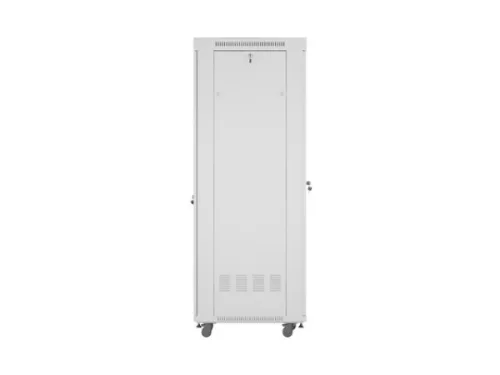 Lanberg FF01-6842-23SL 19" 42U SZÉL:600mm MÉLY:800mm MAG:2121mm lapraszerelt LCD hálós fémajtós szürke álló rack szekrény