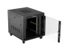 Lanberg FF01-8015-12BL 19" 15U SZÉL:800mm MÉLY:1000mm MAG:928mm lapraszerelt LCD üvegajtós fekete szerver szekrény