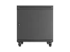 Lanberg FF01-8015-12BL 19" 15U SZÉL:800mm MÉLY:1000mm MAG:928mm lapraszerelt LCD üvegajtós fekete szerver szekrény