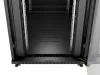 Lanberg FF01-8015-12BL 19" 15U SZÉL:800mm MÉLY:1000mm MAG:928mm lapraszerelt LCD üvegajtós fekete szerver szekrény