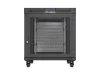 Lanberg FF01-8015-23BL 19" 15U SZÉL:800mm MÉLY:1000mm MAG:928mm lapraszerelt LCD halós fémajtós fekete szerver szekrény