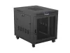 Lanberg FF01-8015-23BL 19" 15U SZÉL:800mm MÉLY:1000mm MAG:928mm lapraszerelt LCD halós fémajtós fekete szerver szekrény