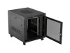 Lanberg FF01-8015-23BL 19" 15U SZÉL:800mm MÉLY:1000mm MAG:928mm lapraszerelt LCD halós fémajtós fekete szerver szekrény