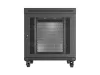 Lanberg FF01-8015-23BL 19" 15U SZÉL:800mm MÉLY:1000mm MAG:928mm lapraszerelt LCD halós fémajtós fekete szerver szekrény