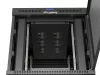 Lanberg FF01-8015-23BL 19" 15U SZÉL:800mm MÉLY:1000mm MAG:928mm lapraszerelt LCD halós fémajtós fekete szerver szekrény