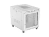 Lanberg FF01-8015-23SL 19" 15U SZÉL:800mm MÉLY:1000mm MAG:928mm lapraszerelt LCD hálós fémajtós szürke szerver szekrény
